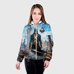 Куртка с капюшоном женская Assasin's creed, цвет: 3D-белый — фото 2