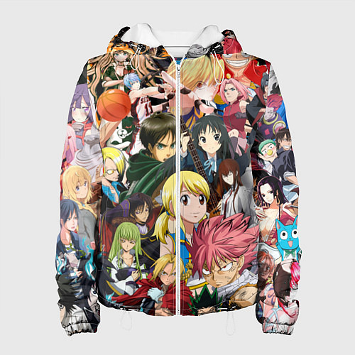 Женская куртка Аниме коллаж / 3D-Белый – фото 1