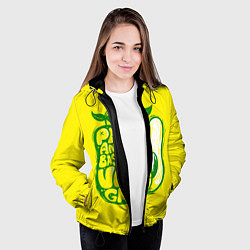 Куртка с капюшоном женская Веган Авокадо, цвет: 3D-черный — фото 2