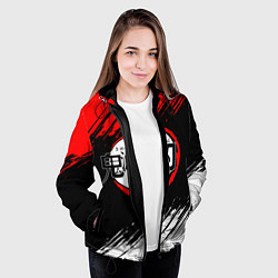 Куртка с капюшоном женская KIMETSU NO YAIBA, цвет: 3D-черный — фото 2