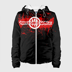 Куртка с капюшоном женская Three days grace, цвет: 3D-белый