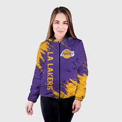 Куртка с капюшоном женская LA LAKERS, цвет: 3D-черный — фото 2