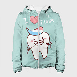 Куртка с капюшоном женская Tooth, цвет: 3D-белый