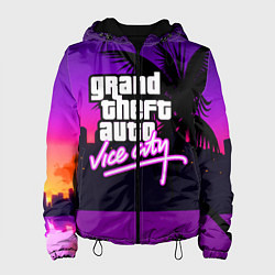 Куртка с капюшоном женская GTA:VICE CITY, цвет: 3D-черный