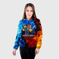 Куртка с капюшоном женская MINECRAFT, цвет: 3D-черный — фото 2