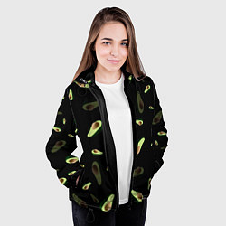 Куртка с капюшоном женская Авокадо, цвет: 3D-черный — фото 2