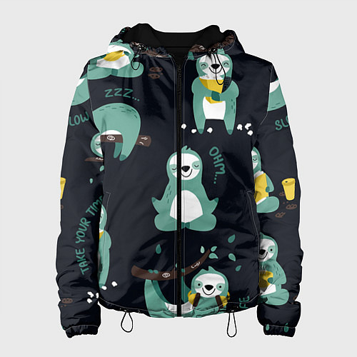 Женская куртка Ленивцы / 3D-Черный – фото 1