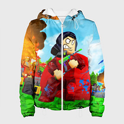Куртка с капюшоном женская ROBLOX, цвет: 3D-белый