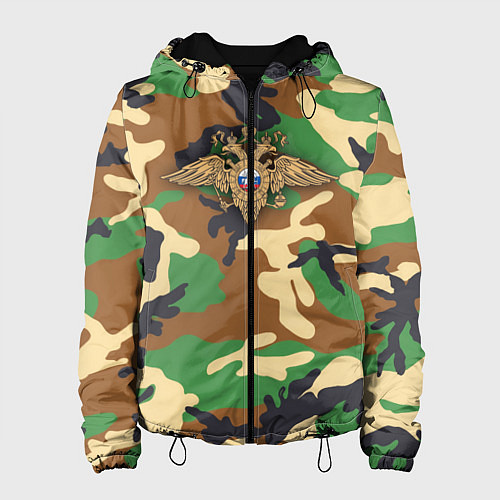 Женская куртка Камуфляж с гербом МВД / 3D-Черный – фото 1