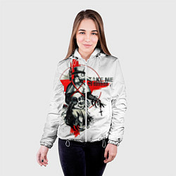 Куртка с капюшоном женская Чумной доктор, цвет: 3D-белый — фото 2