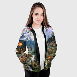 Куртка с капюшоном женская HEROES, цвет: 3D-черный — фото 2