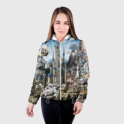 Куртка с капюшоном женская HEROES, цвет: 3D-белый — фото 2