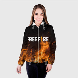 Куртка с капюшоном женская FREE FIRE, цвет: 3D-белый — фото 2