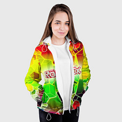 Куртка с капюшоном женская Роблокс, цвет: 3D-белый — фото 2