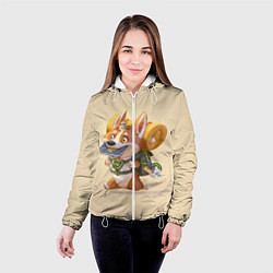 Куртка с капюшоном женская КОРГИ ПУТЕШЕСТВЕННИК, цвет: 3D-белый — фото 2