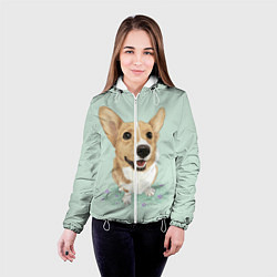 Куртка с капюшоном женская КОРГИ, цвет: 3D-белый — фото 2