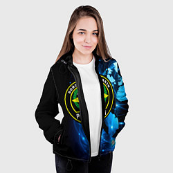 Куртка с капюшоном женская Войска связи, цвет: 3D-черный — фото 2