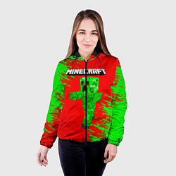 Куртка с капюшоном женская MINECRAFT, цвет: 3D-черный — фото 2