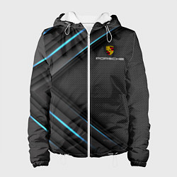 Куртка с капюшоном женская PORSCHE, цвет: 3D-белый