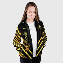 Куртка с капюшоном женская Mercedes-Benz, цвет: 3D-черный — фото 2