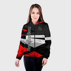 Куртка с капюшоном женская Mercedes-Benz, цвет: 3D-черный — фото 2
