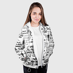 Куртка с капюшоном женская МУЗЫКА БИЛЛИ АЙЛИШ, цвет: 3D-белый — фото 2