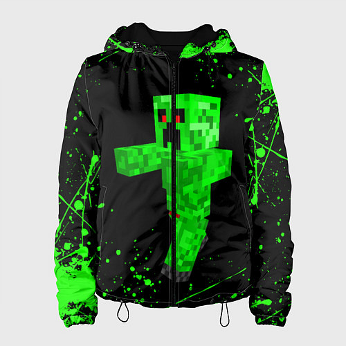 Женская куртка MINECRAFT CREEPER / 3D-Черный – фото 1