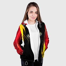 Куртка с капюшоном женская Грозовой кошак, цвет: 3D-белый — фото 2