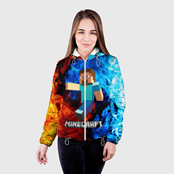 Куртка с капюшоном женская MINECRAFT, цвет: 3D-белый — фото 2