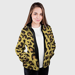 Куртка с капюшоном женская Я гепард, цвет: 3D-черный — фото 2