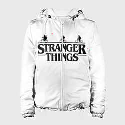 Куртка с капюшоном женская STRANGER THINGS, цвет: 3D-белый