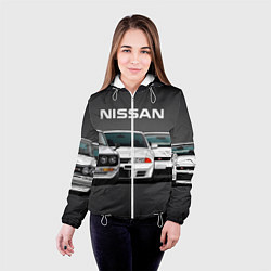 Куртка с капюшоном женская NISSAN, цвет: 3D-белый — фото 2