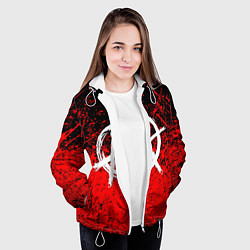 Куртка с капюшоном женская АНАРХИЯ, цвет: 3D-белый — фото 2