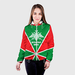 Куртка с капюшоном женская Пограничные Войска, цвет: 3D-белый — фото 2