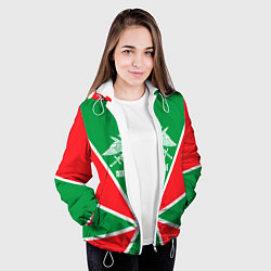 Куртка с капюшоном женская Пограничные Войска, цвет: 3D-белый — фото 2