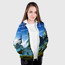 Куртка с капюшоном женская ЦИРИ, цвет: 3D-белый — фото 2