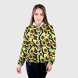 Куртка с капюшоном женская Авокадо, цвет: 3D-белый — фото 2