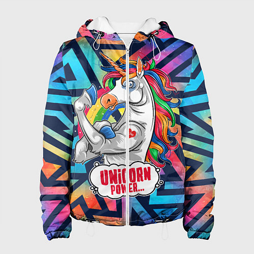 Женская куртка Unicorn Power Единорог / 3D-Белый – фото 1