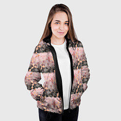 Куртка с капюшоном женская Geometry Pattern, цвет: 3D-черный — фото 2
