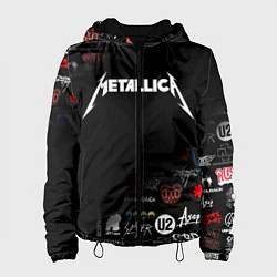Куртка с капюшоном женская Metallica, цвет: 3D-черный