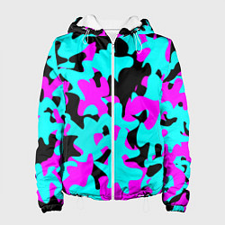 Куртка с капюшоном женская Modern Camouflage, цвет: 3D-белый