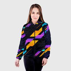 Куртка с капюшоном женская Modern Geometry, цвет: 3D-черный — фото 2