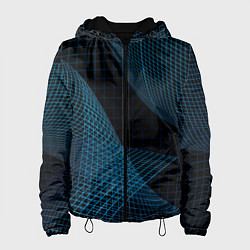 Куртка с капюшоном женская Сетка, цвет: 3D-черный