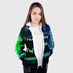 Куртка с капюшоном женская Трейдинг 07, цвет: 3D-белый — фото 2