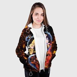 Куртка с капюшоном женская KIMETSU NO YAIBA, цвет: 3D-белый — фото 2