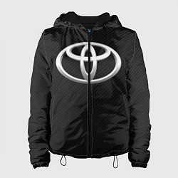 Куртка с капюшоном женская Toyota carbon, цвет: 3D-черный