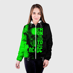 Куртка с капюшоном женская I'm on the highway to hell ACDC, цвет: 3D-белый — фото 2