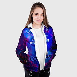 Куртка с капюшоном женская СОНИК, цвет: 3D-белый — фото 2