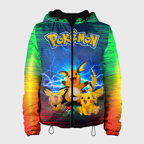 Женская куртка Pikachu / 3D-Черный – фото 1
