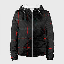 Женская куртка 3D Плиты Red & Black